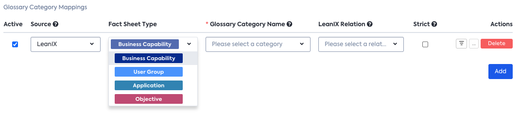 Map your LeanIX data to SAP Signavio