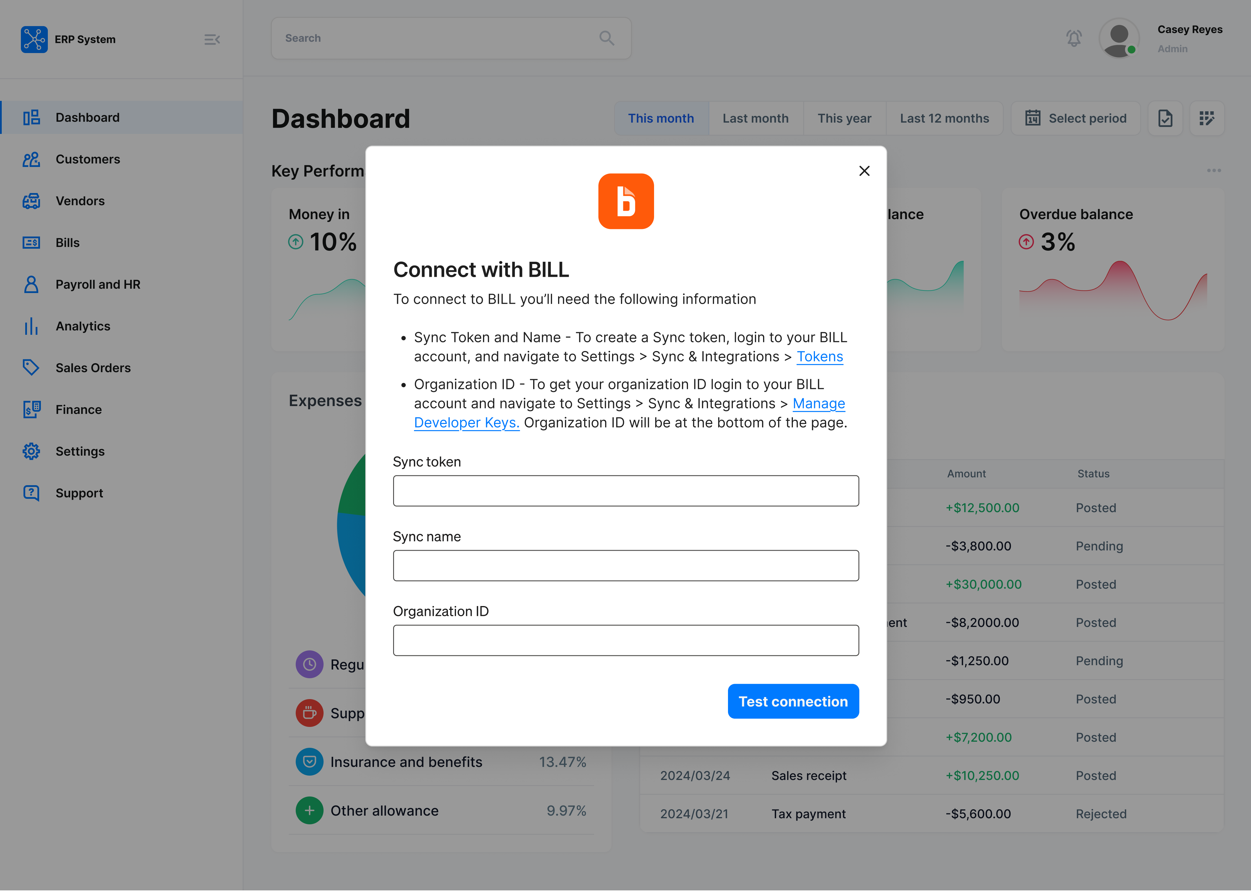 Display instructions for the customer to follow