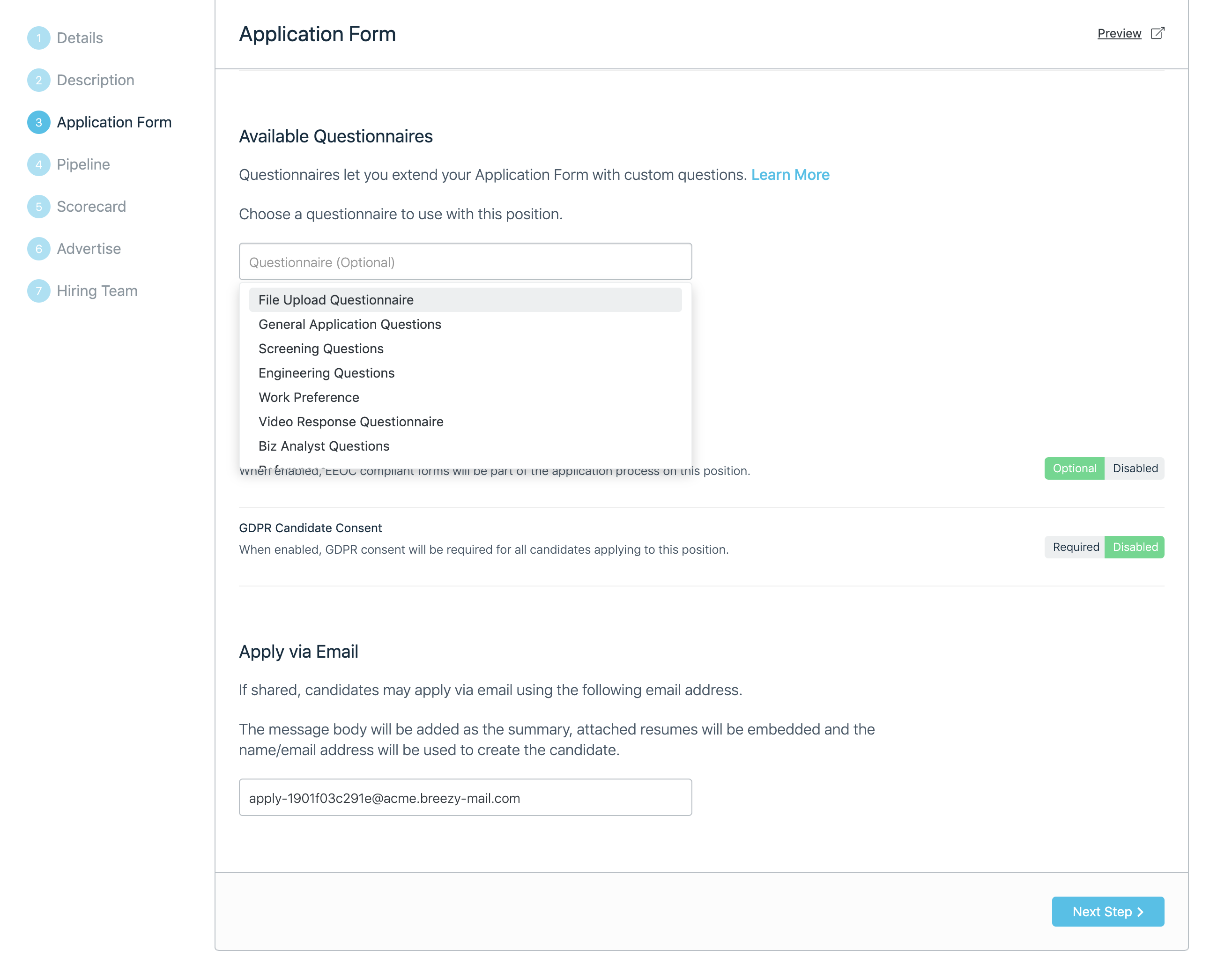 Customize Your Application Form