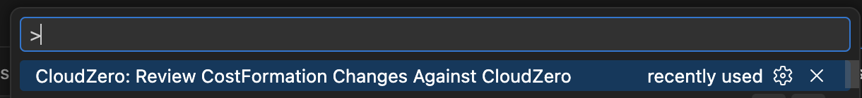 Select CloudZero: Review CostFormation Changes Against CloudZero command