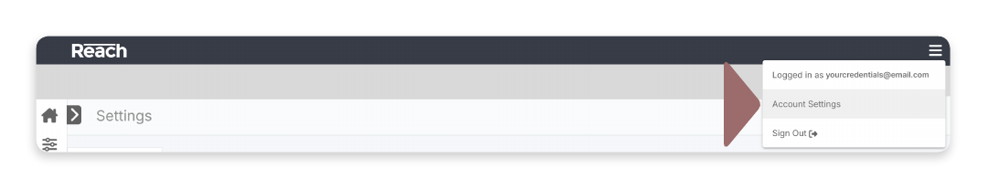 Select Account Settings from more options menu.