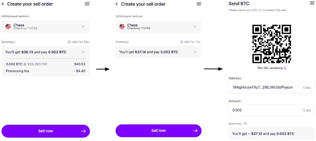 Moonpay Off-Ramp Widget