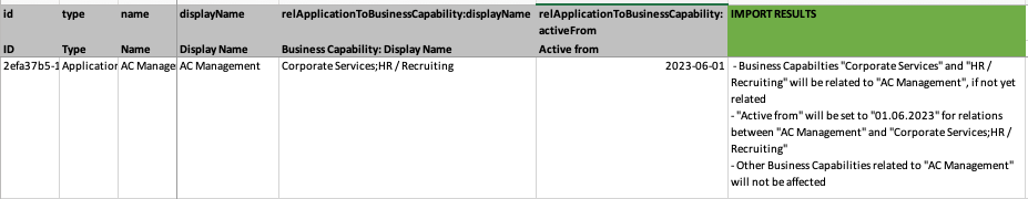 Example Import Fields on Relations