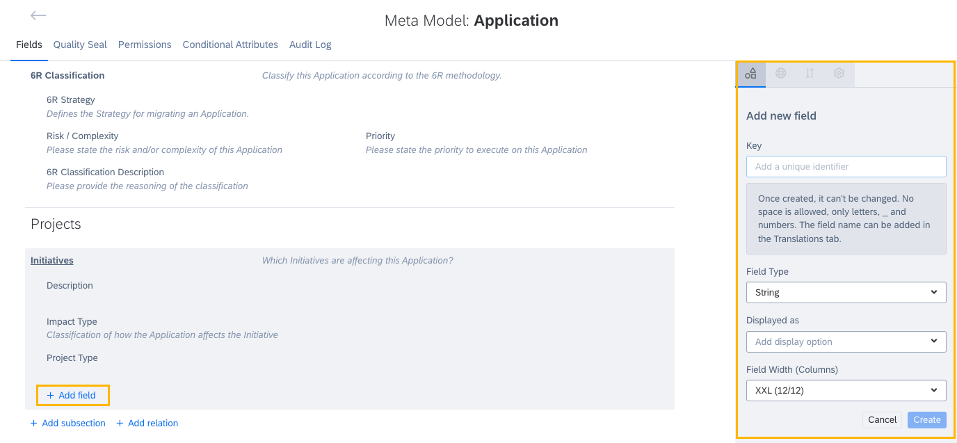 Adding a Custom Field