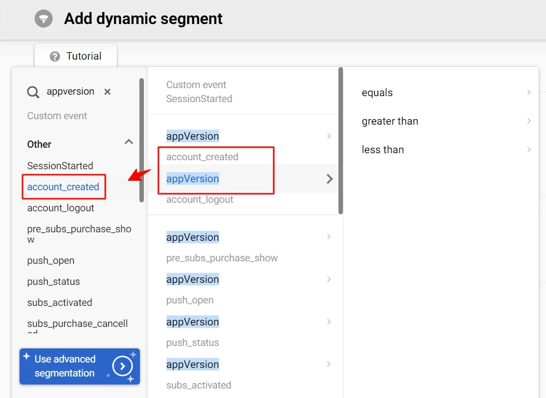 Events with parameter