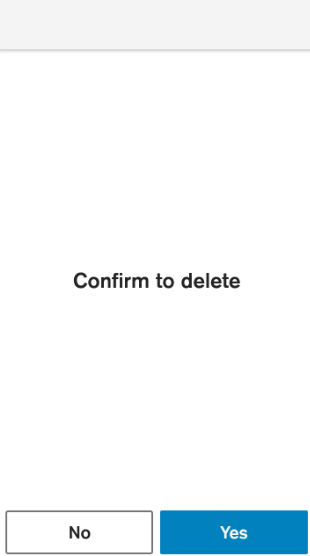 SAF Diagnostic - Confirm to Delete