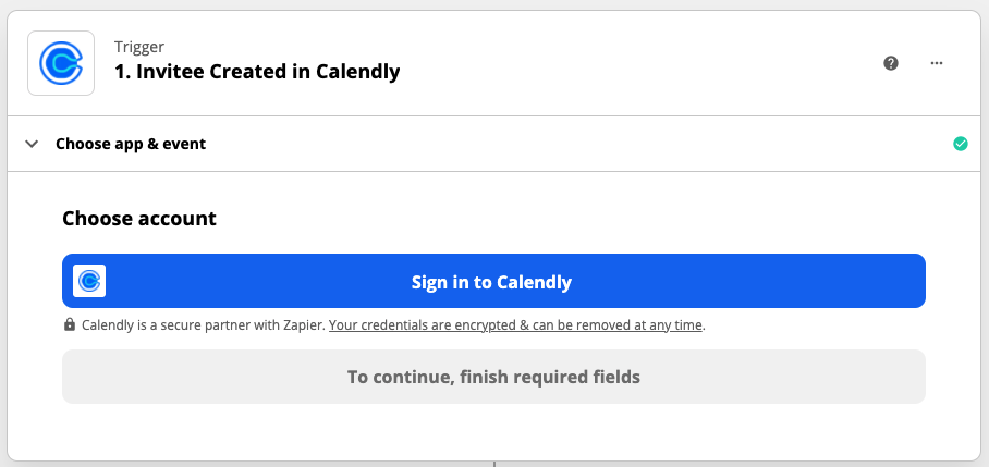 Calendly - Step 1 - Invitee Created in Calendly