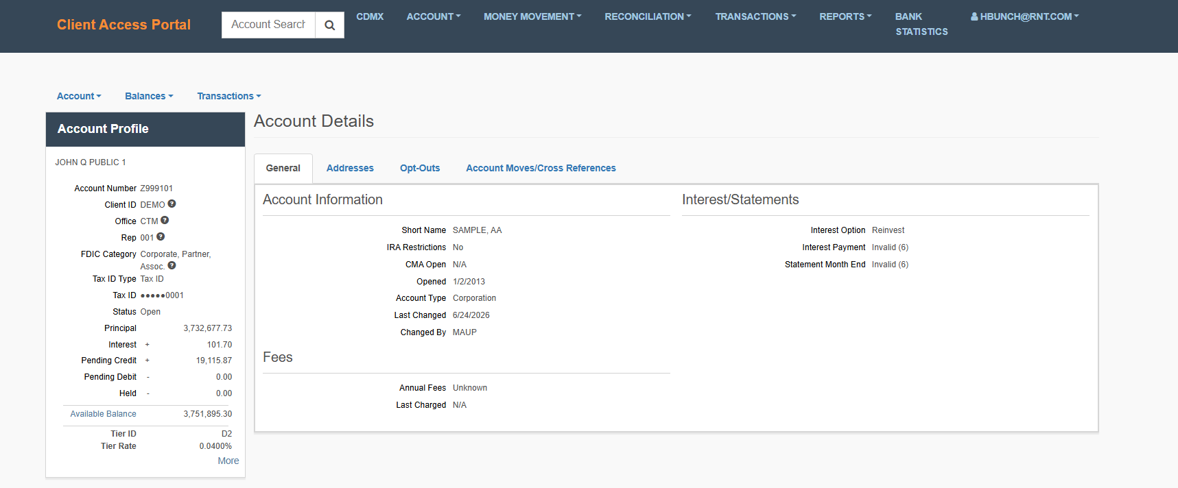 Account Details