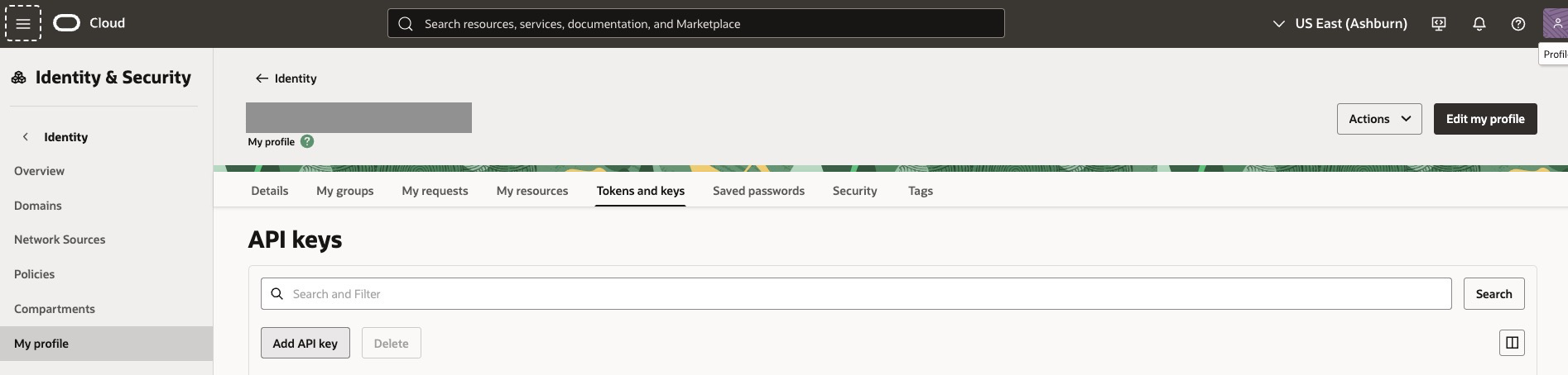 API keys