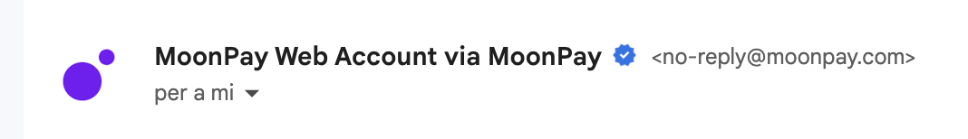 Show MoonPay brand logo in official emails.