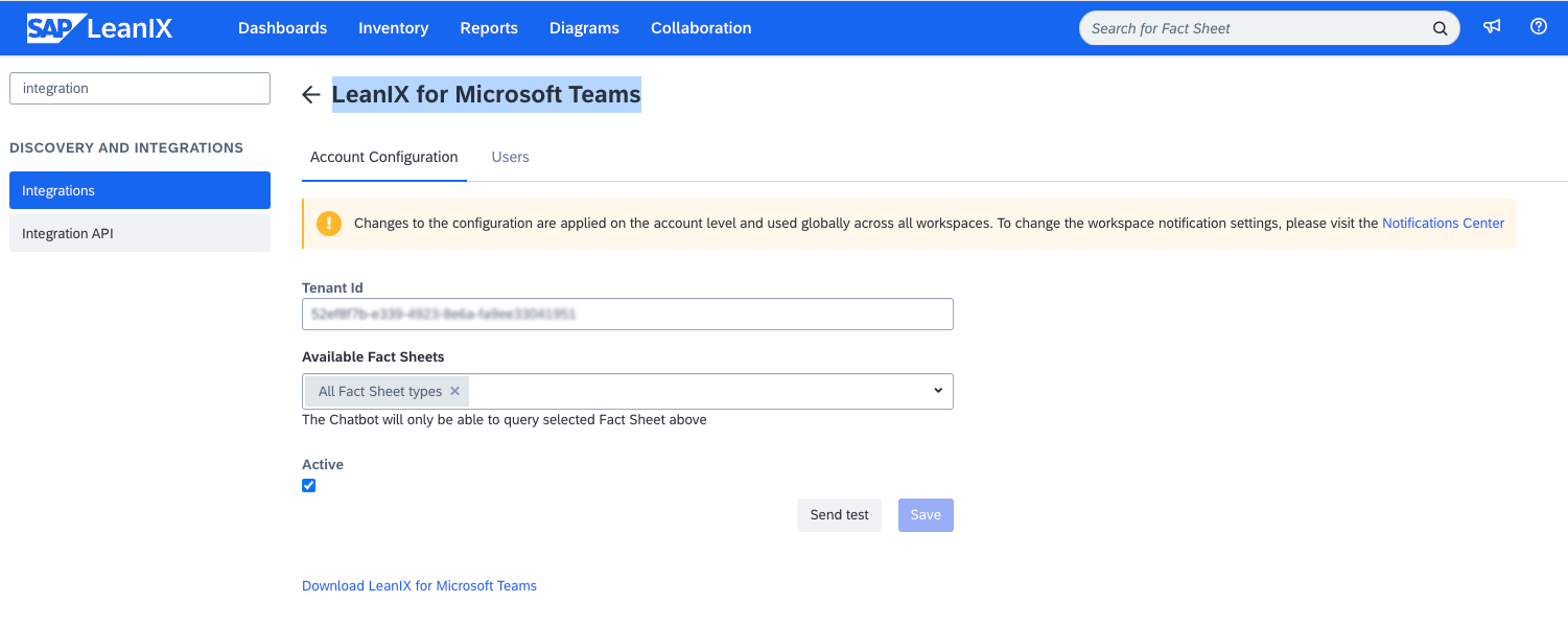 Configuring Microsoft Teams Integration