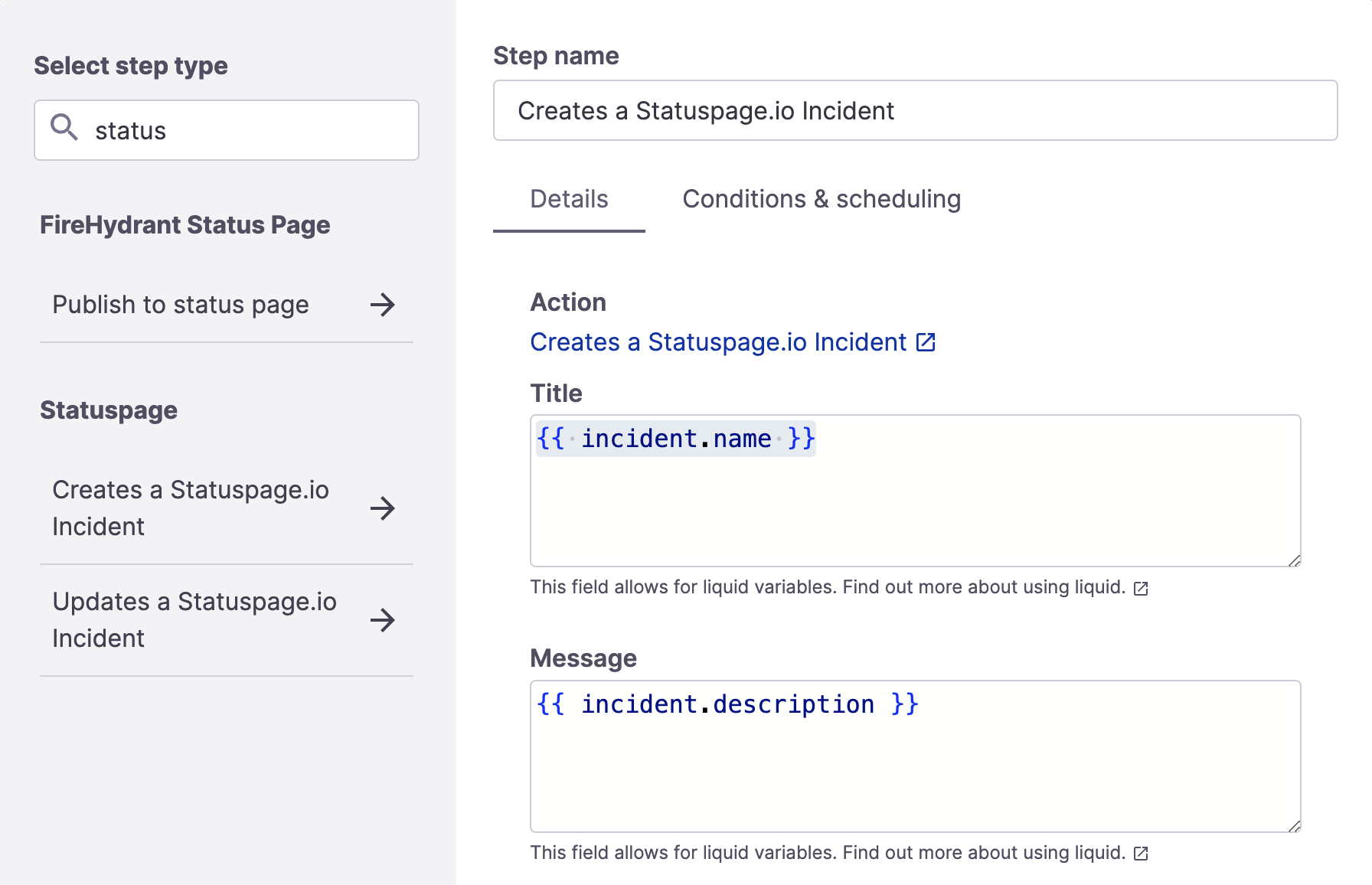 The Atlassian Statuspage Runbook step