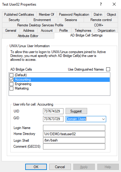 AD Bridge Cell configuration