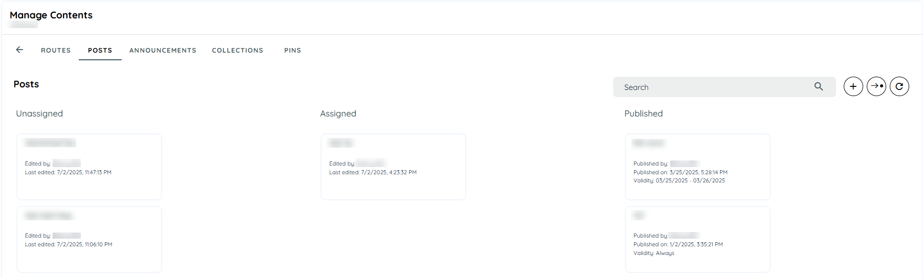 Manage Contents