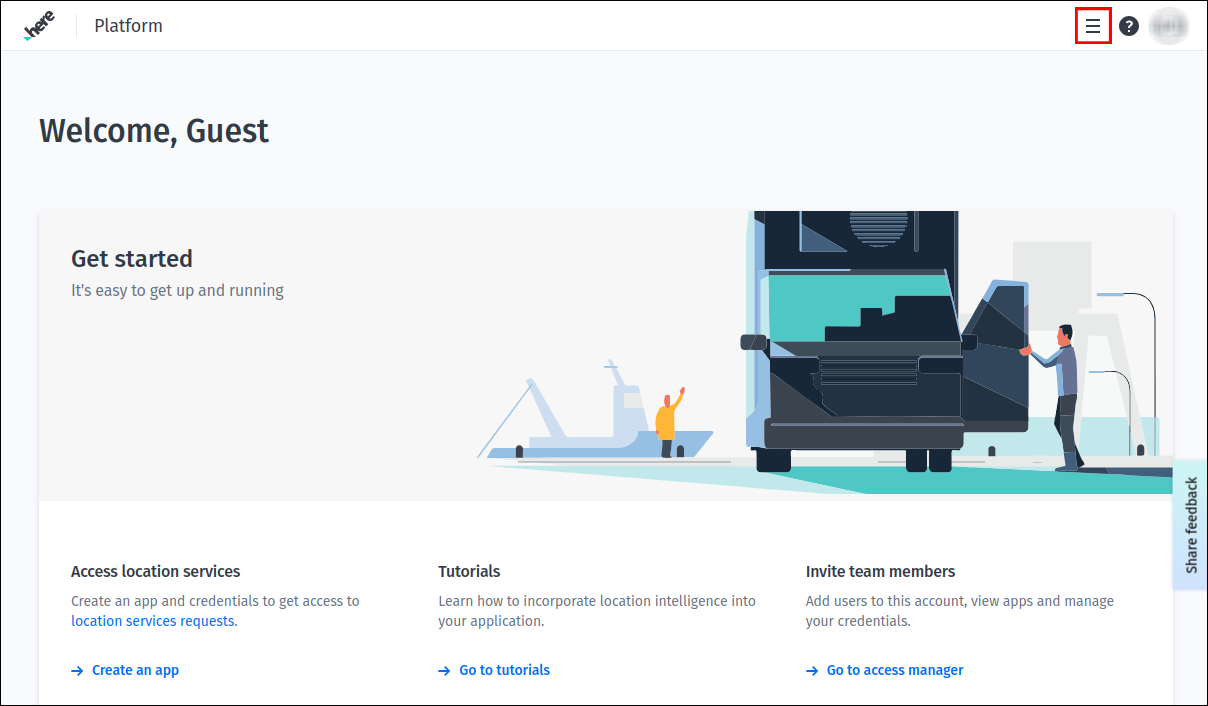 screen capture of portal landing page