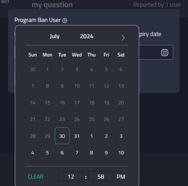 This calendar will popup when you will click on calendar icon