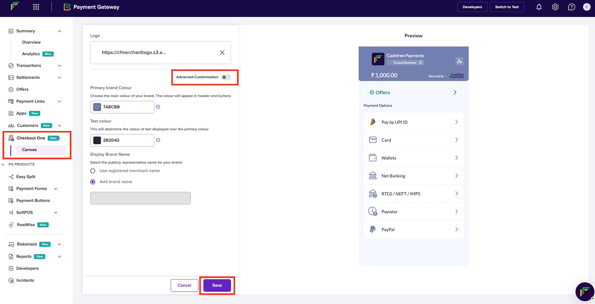 Payment Gateway Dashboard