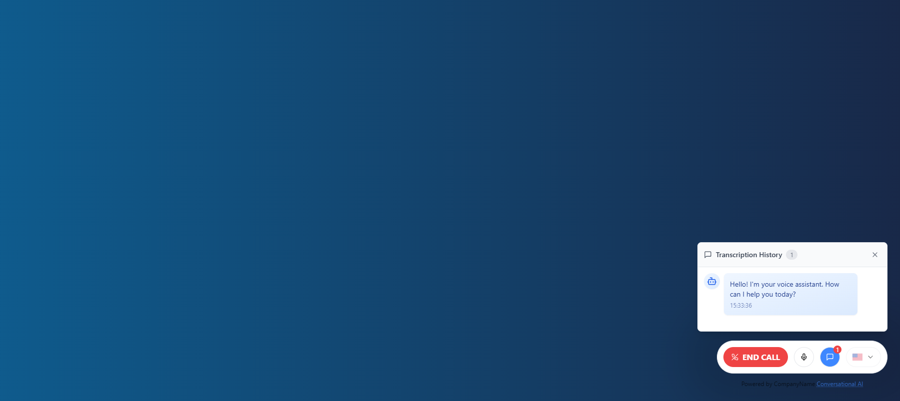 First message from bot