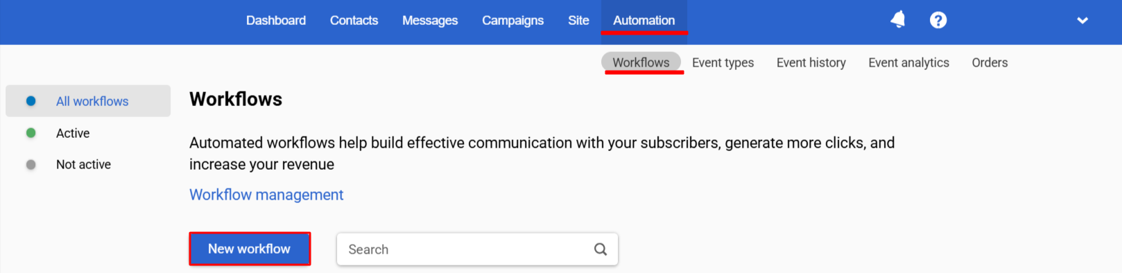 New workflow