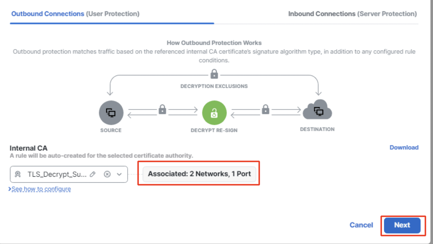 Create Decryption Policy