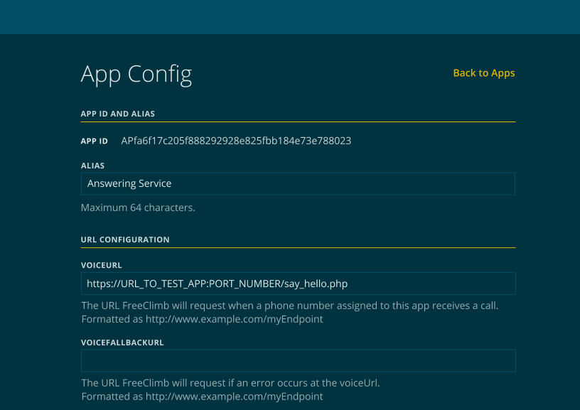 php_completedConfig.png Example completed App Config.