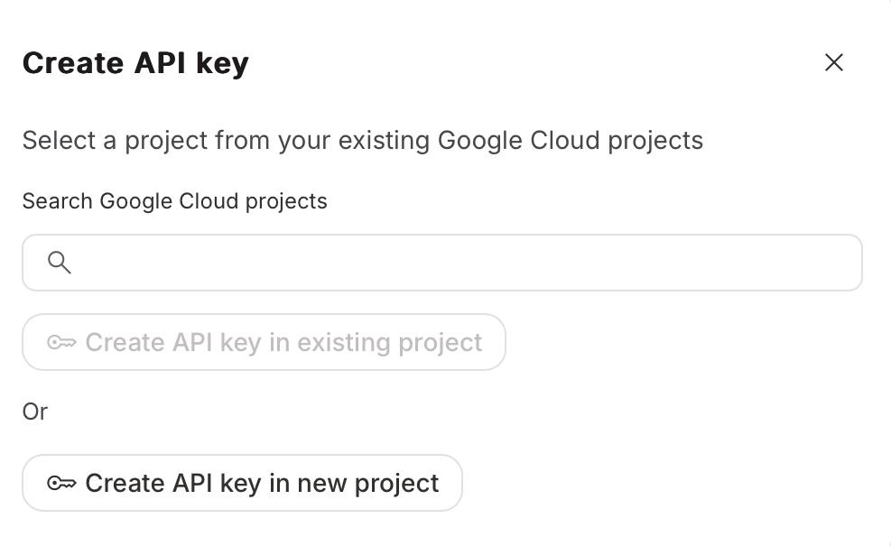 Screenshot of the + Create new secret key window