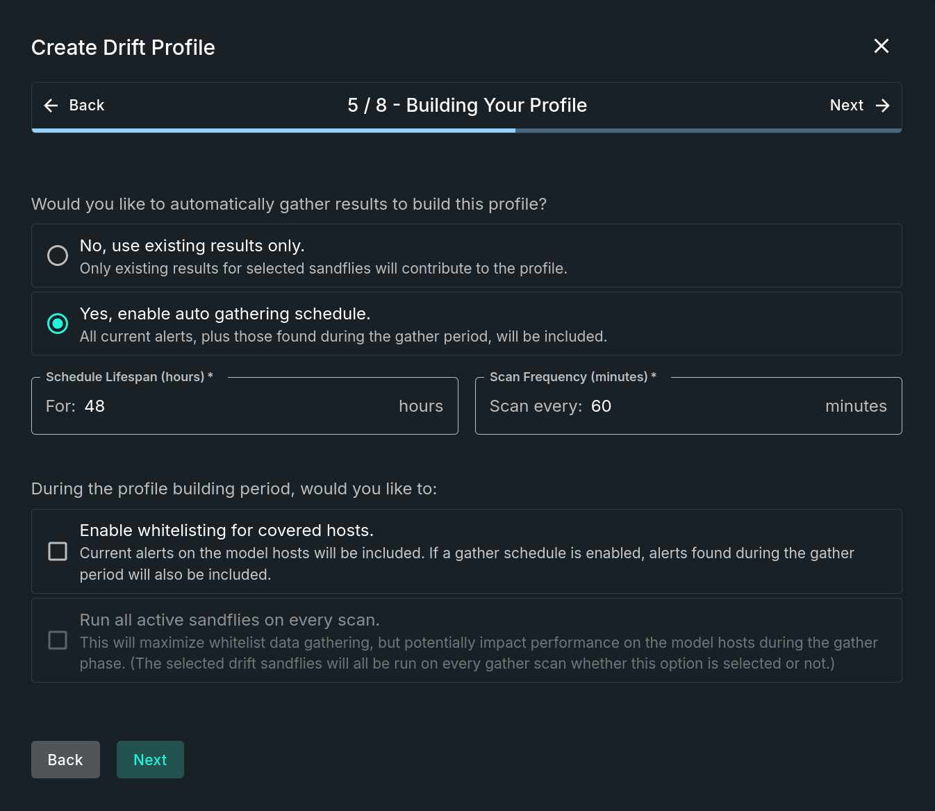 Building Your Profile Step