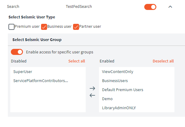 Full configurable permissions allows control at the User Type and the User Group level