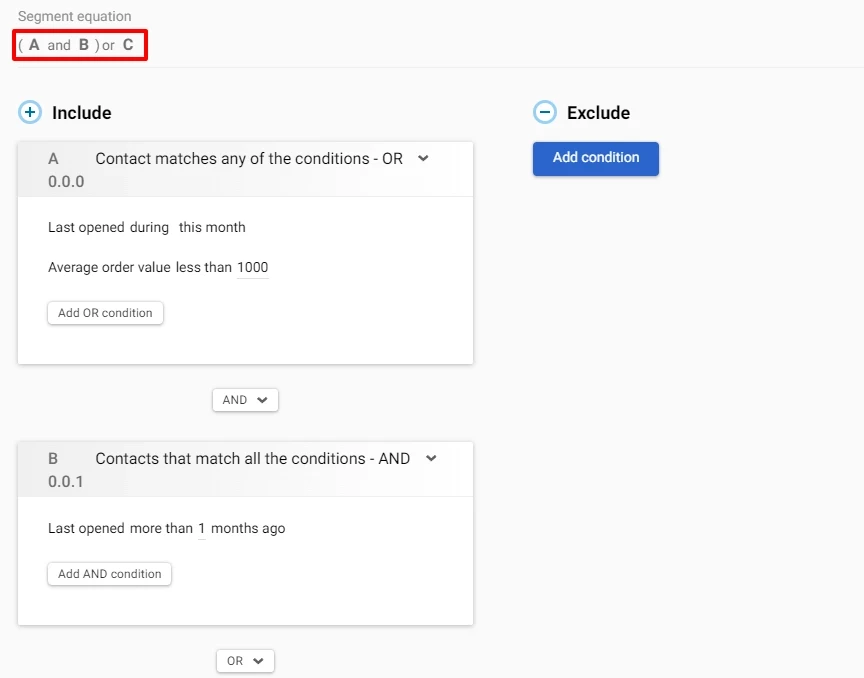 Contacts that are processed first are enclosed in brackets