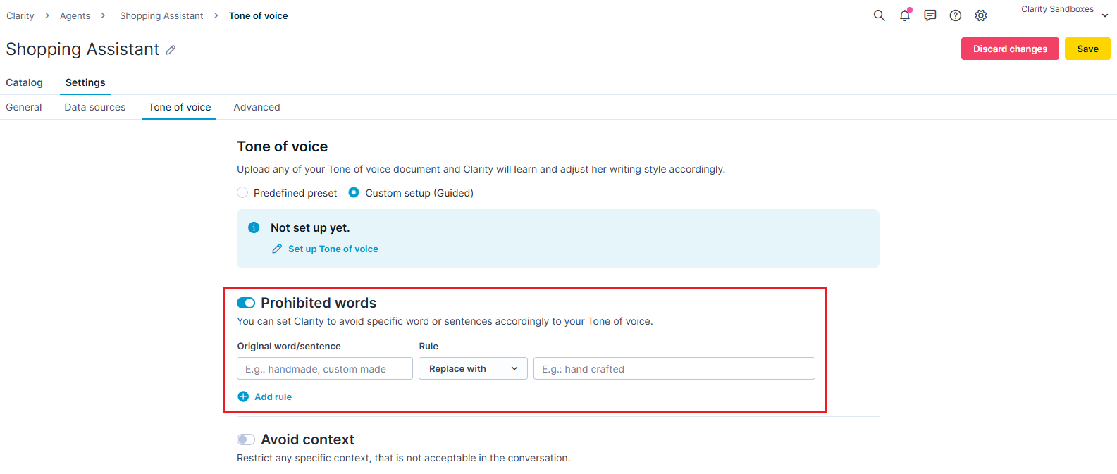 Add the original word or sentence and its replacement.