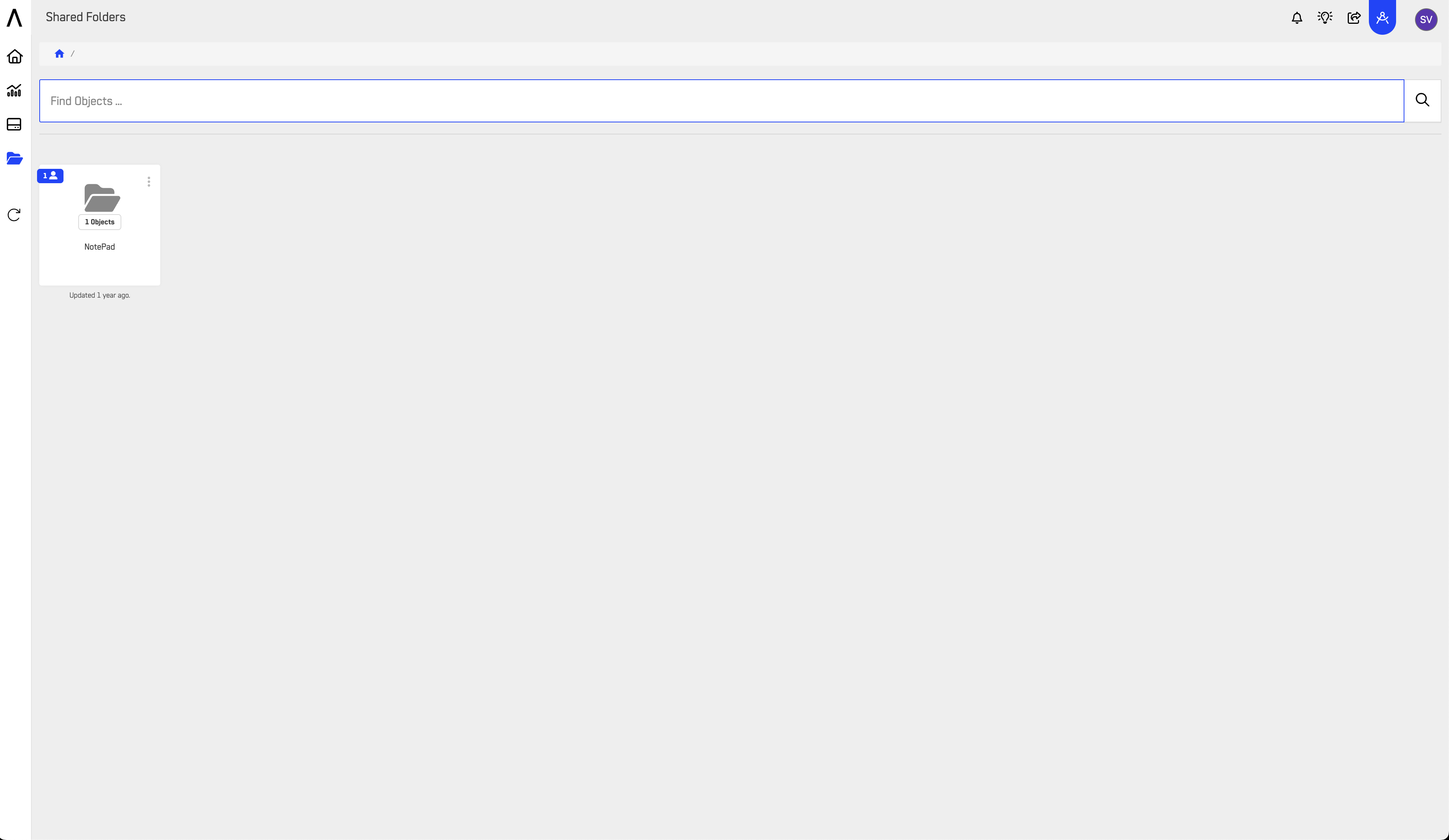 Shared Folders Dashboard