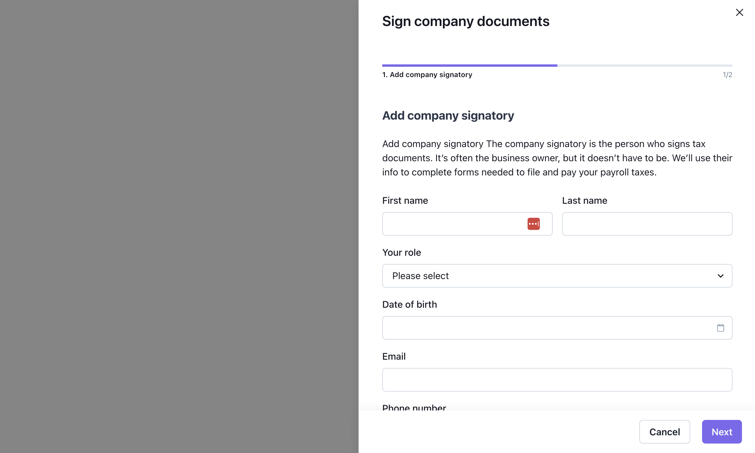 Employer sign documents