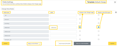 Powerboard - Field Settings