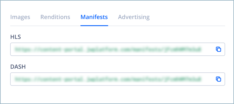 Manifests tab