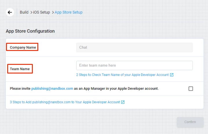 app store configuration