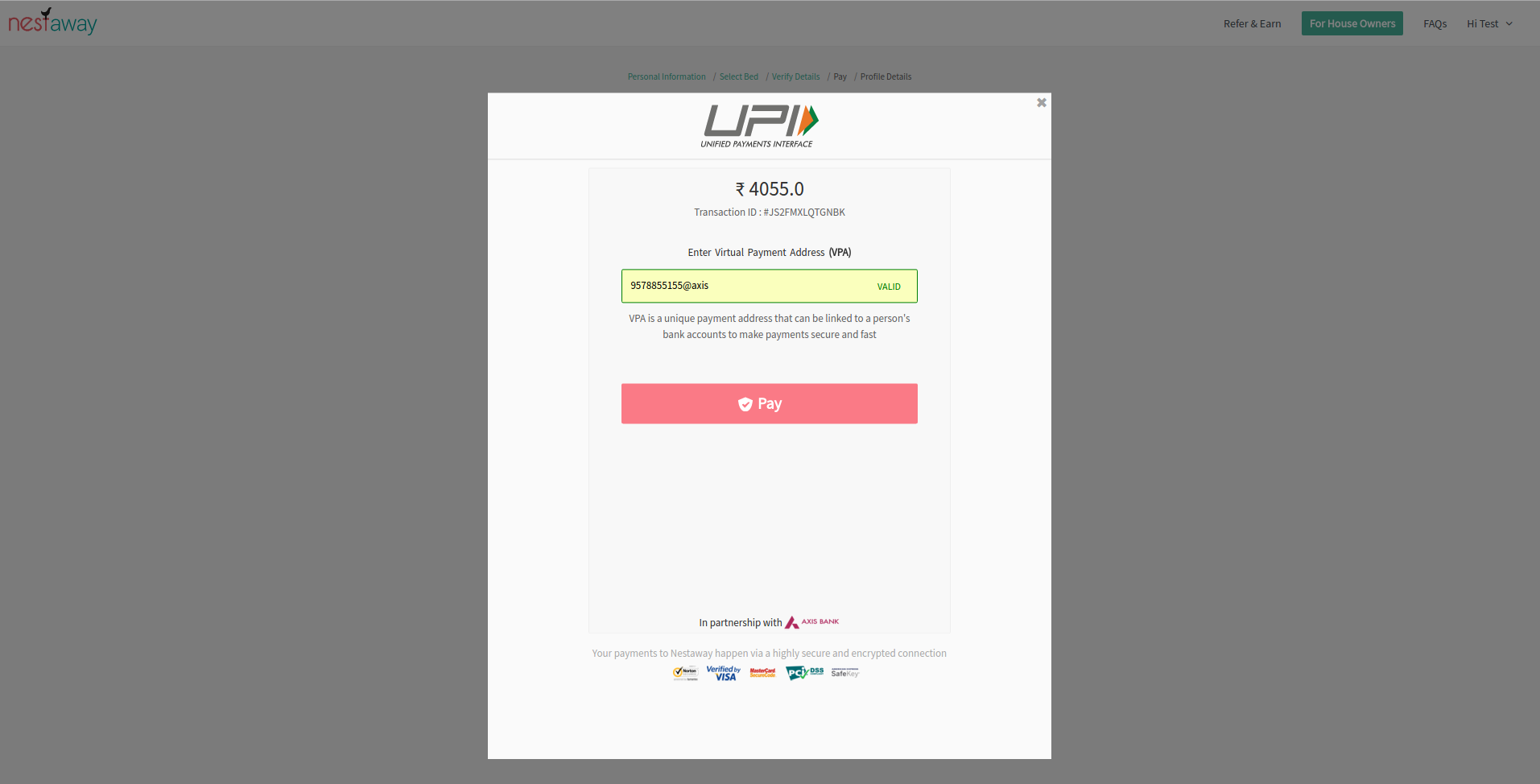 Pay Through Upi