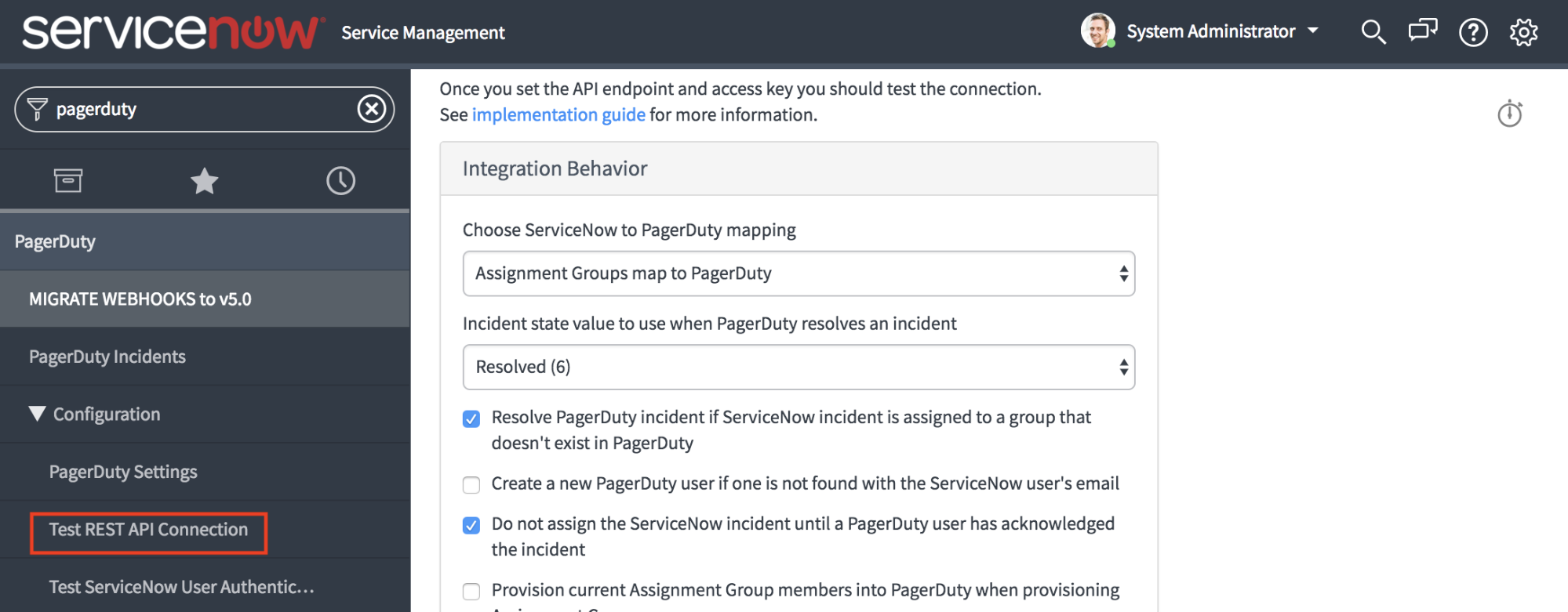 Test REST API Connection