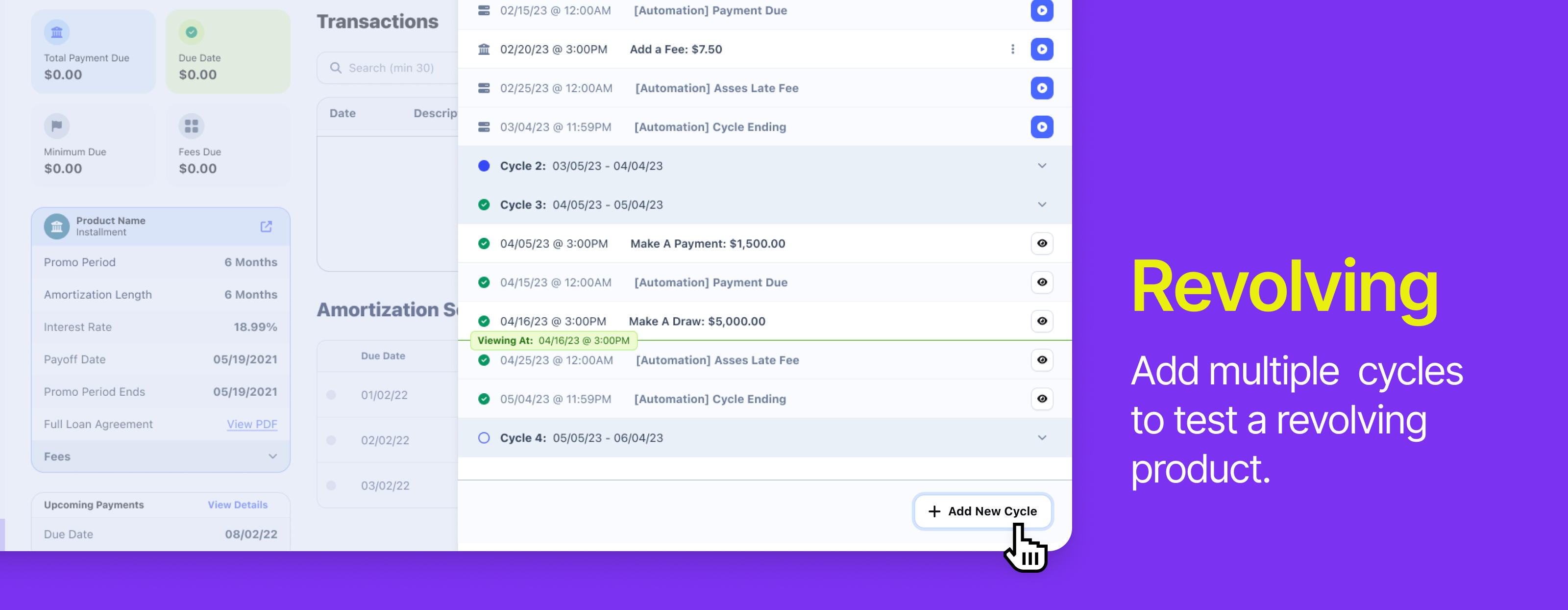 Add Cycles to LoanLab