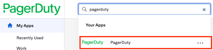 Log in to PagerDuty using Okta