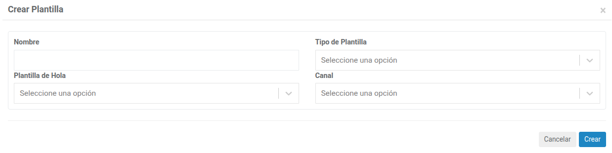Crear una nueva plantilla en Wispro