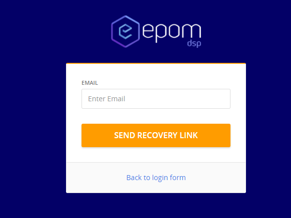 Press the Send Recovery Link button to receive the email containing further instructions.