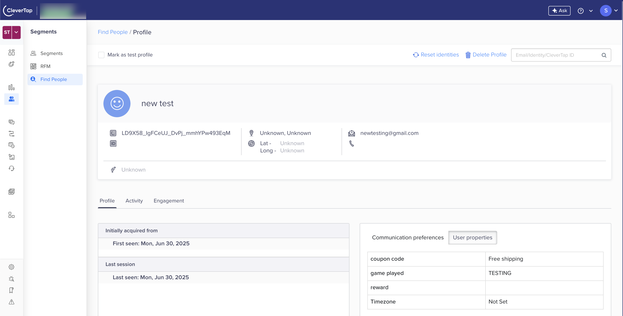 Verify on the CleverTap dashboard