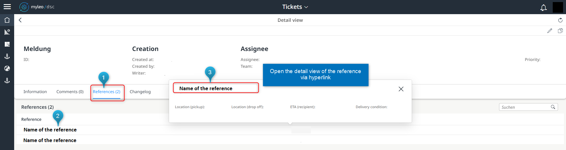 Displayed references