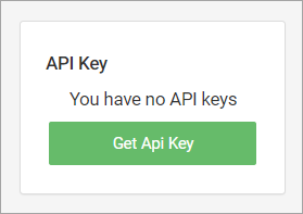 Screenshot of the **API Key** section:** Get API Key** option