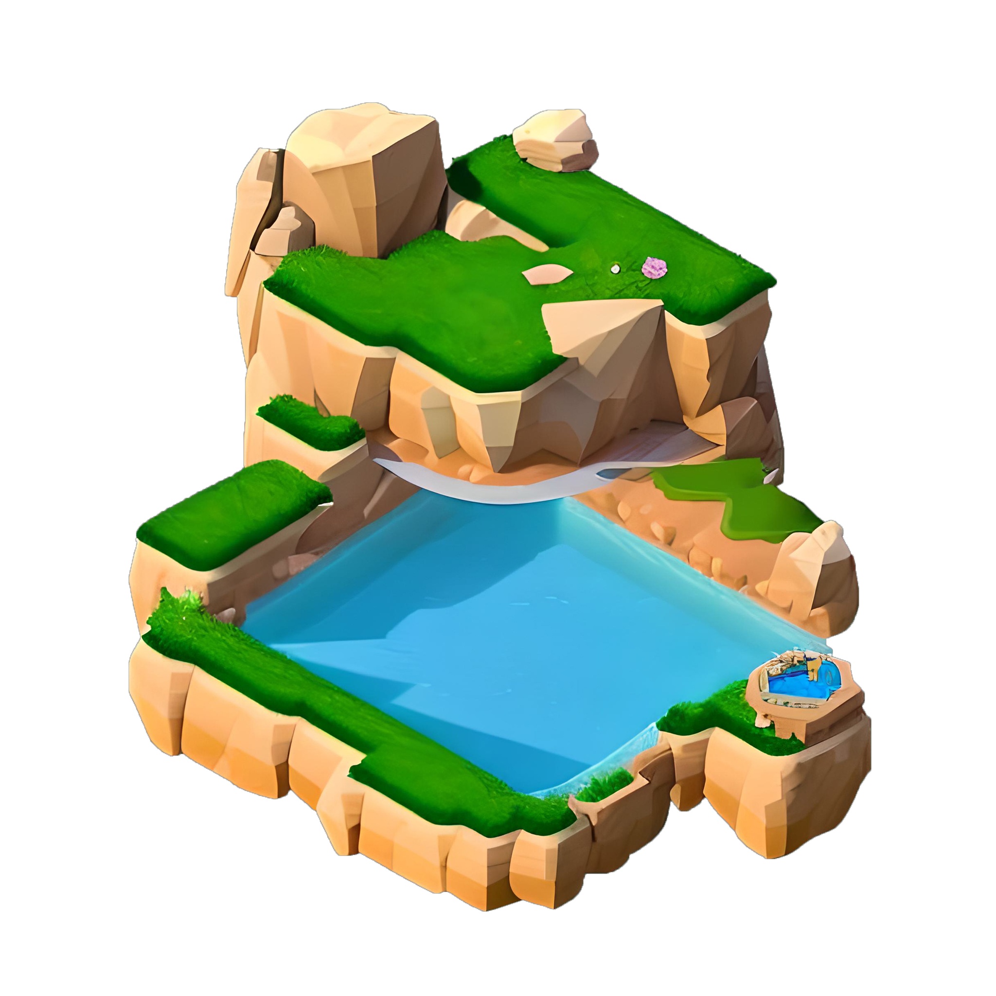 Isometric Cliff by Famekrafts