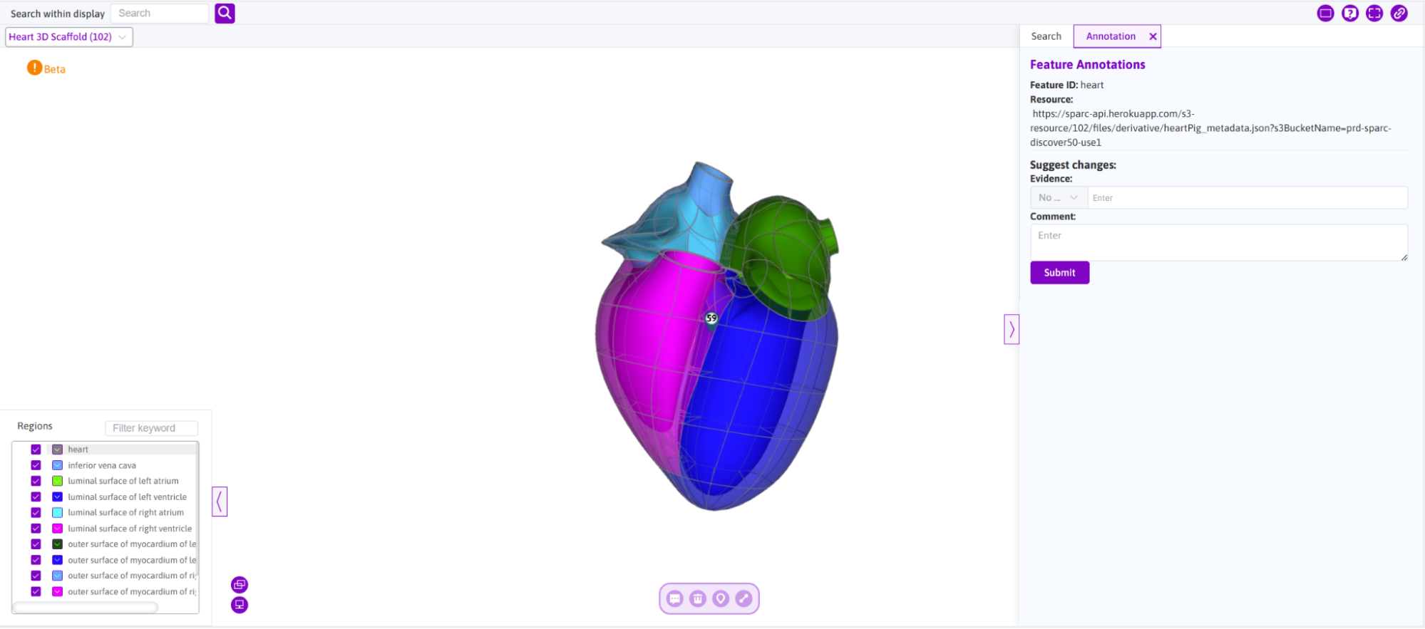 **Figure 13:** The annotation features are also available for scaffolds.