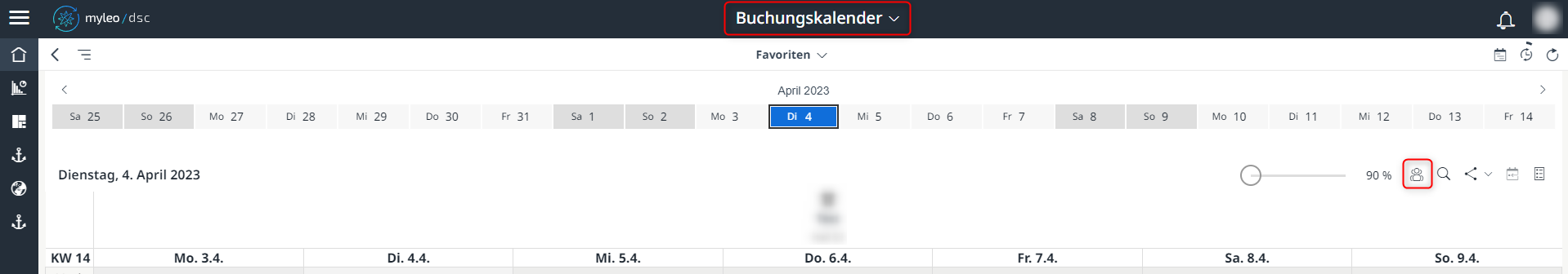 Auswahl der Teams über einen neuen Button