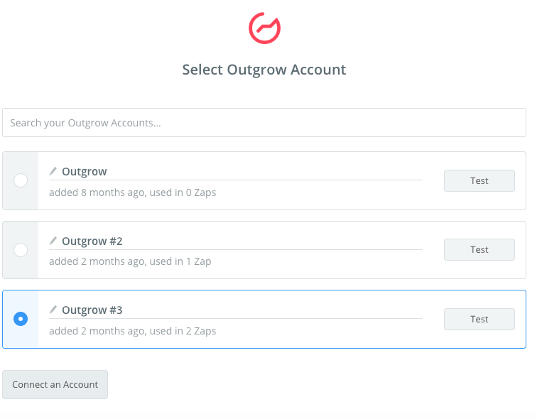  Outgrow account with Zapier