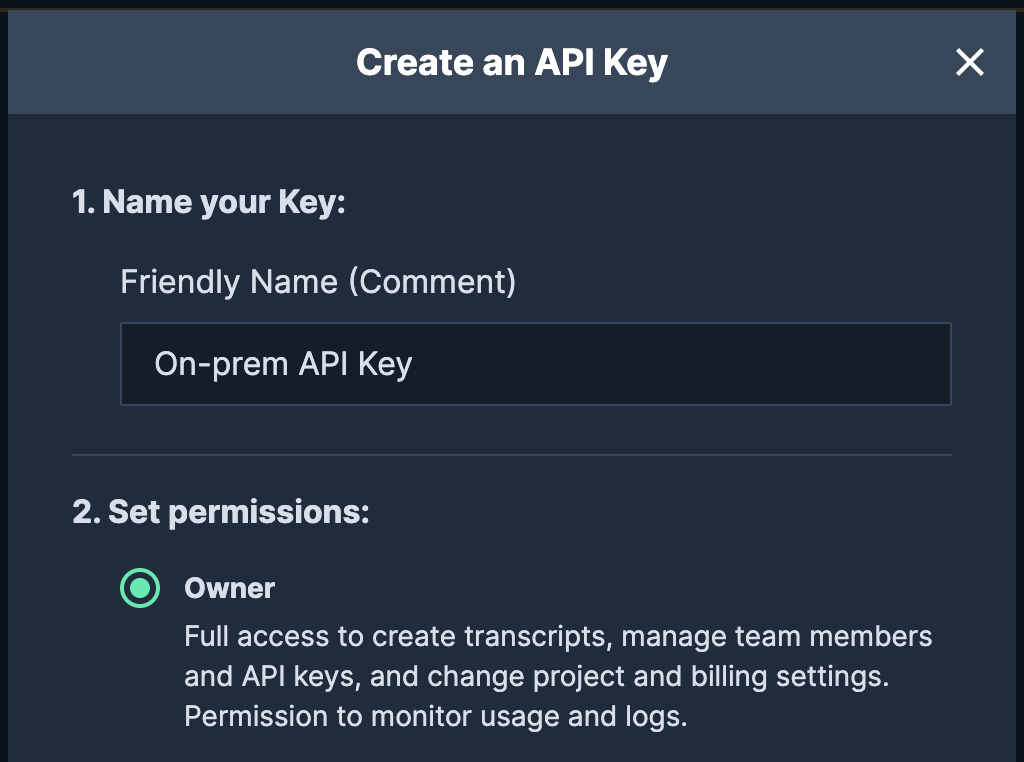 Name your API key.