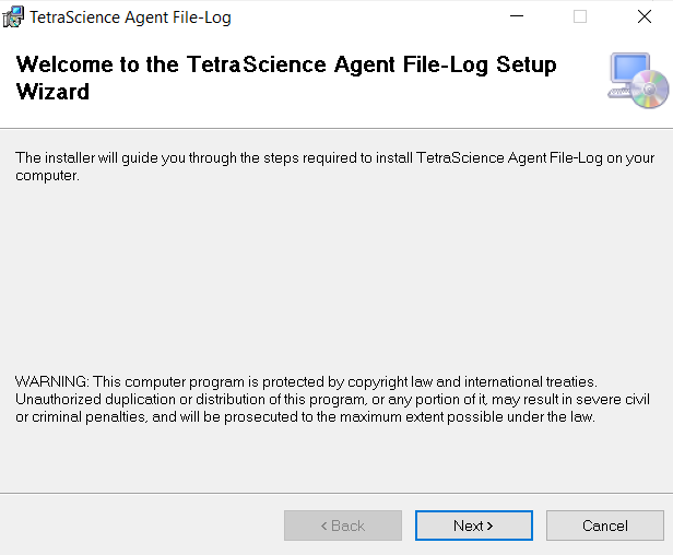 Tetra File-Log Agent Installation Wizard